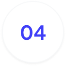 White circular button with the number 04 in blue centered inside.