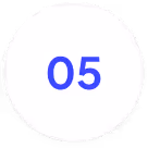 White circular button with blue number 05 centered inside.