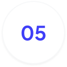 White circular button with blue number 05 in the center.