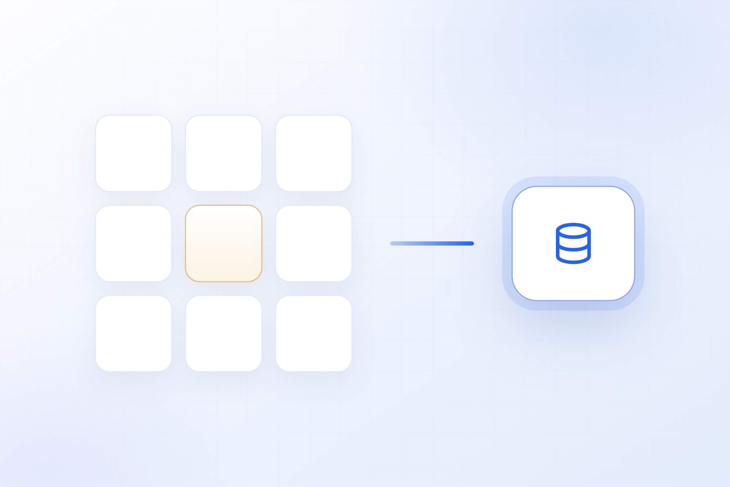 A grid of stock tiles with one running low, syncing to the catalogue record