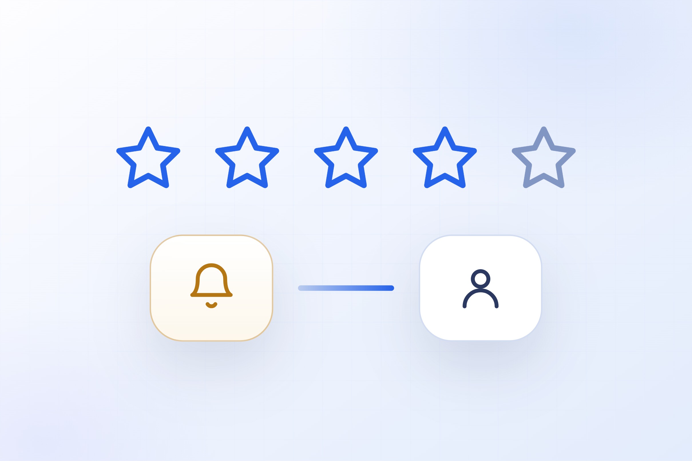 A star rating with one negative review flagged for a person to answer