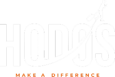 Logo Hodos Group version claire sur fond sombre