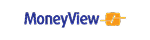 Logo met tekst 'MoneyView' en een gestileerde grafiek in oranje naast de tekst.