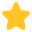 Yellow star icon with five rounded points on a transparent background.
