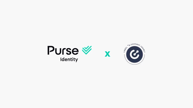 Les logos Purse Identity et b.connect côte à côte