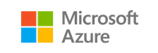 Logo Microsoft Azure avec quatre carrés colorés à gauche et texte à droite.