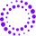 Logo Oneytrust avec cercle violet et carré noir central, design abstrait connecté.