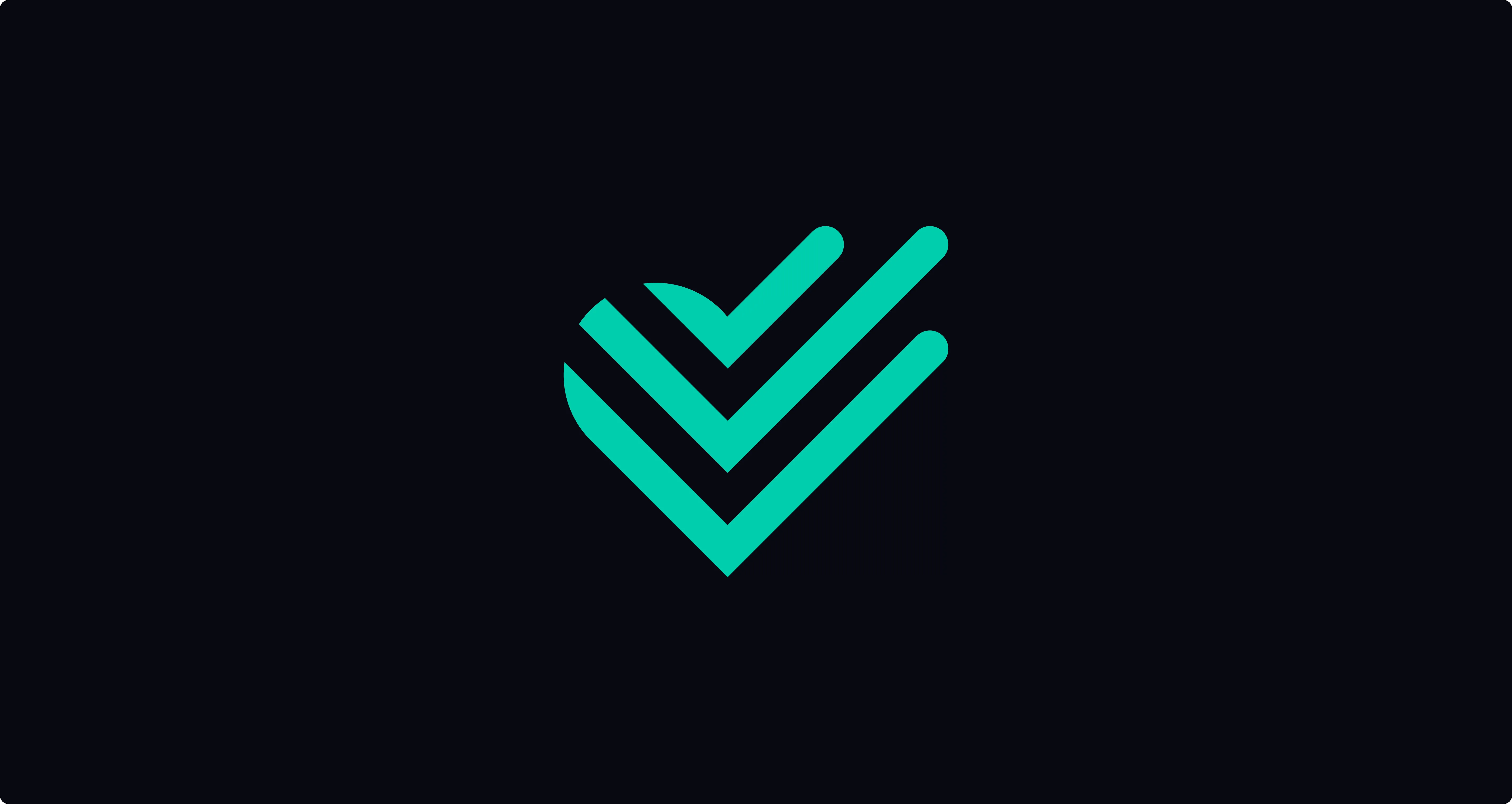 Symbole vert abstrait en forme de cœur stylisé sur fond noir.