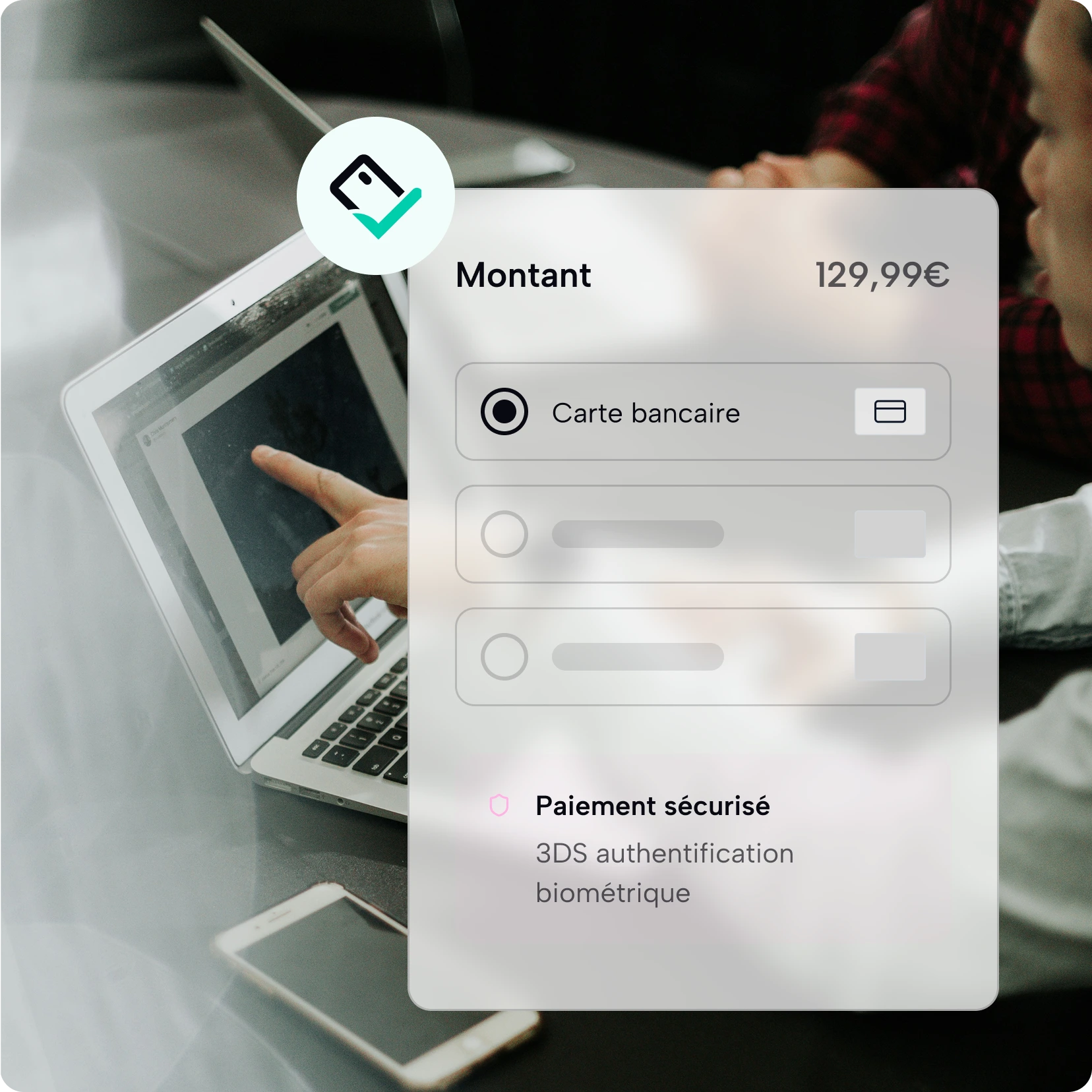 Paiement par carte bancaire sécurisé par 3DS et authentification biométrique