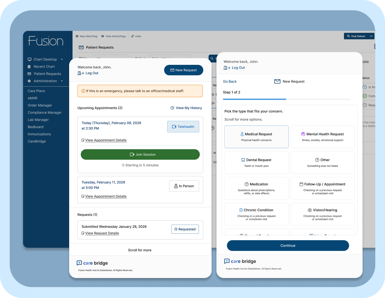 Carebridge project screenshot