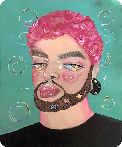 Angel portrait painting