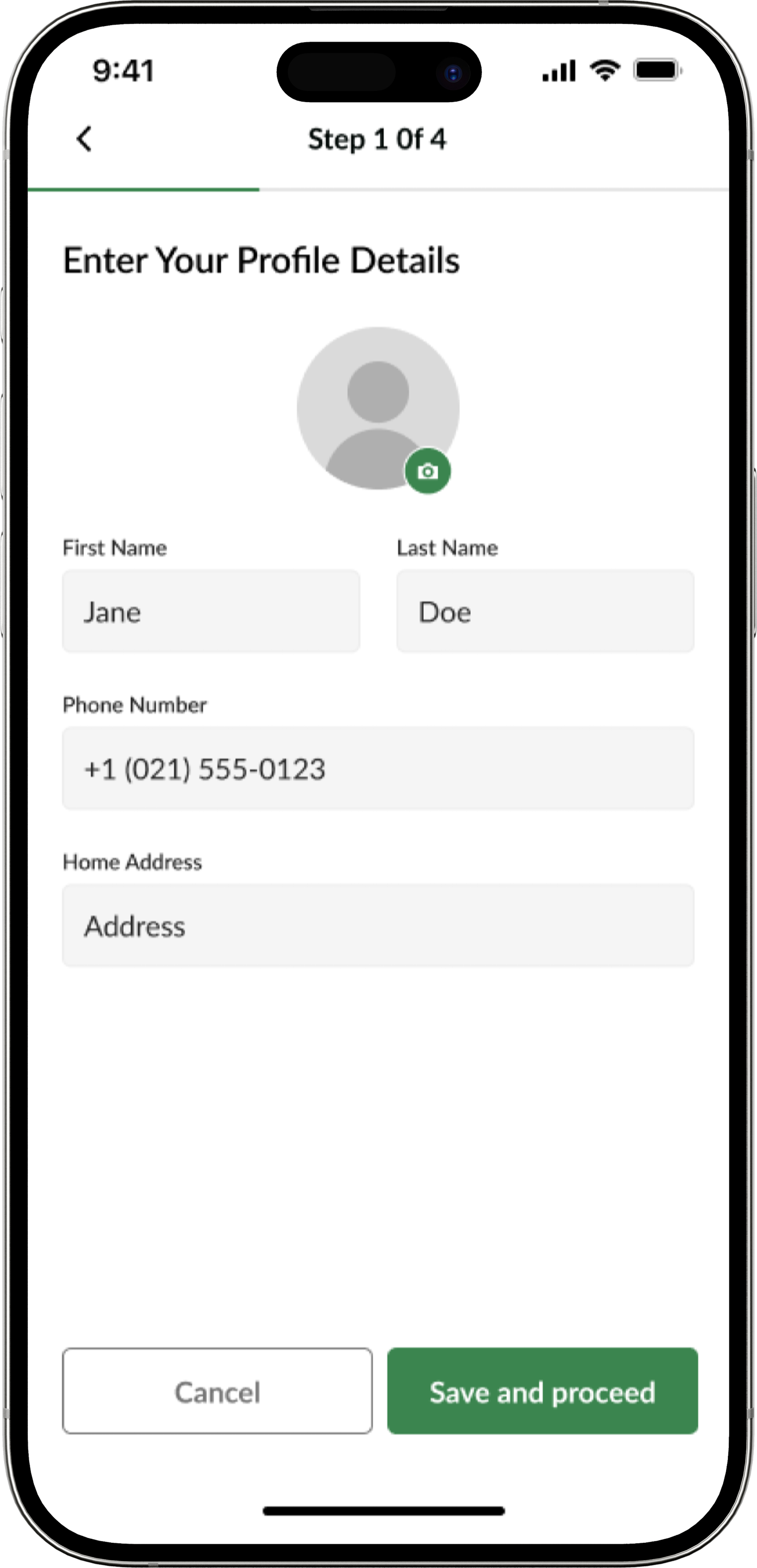 Store owner entering business profile details during onboarding.