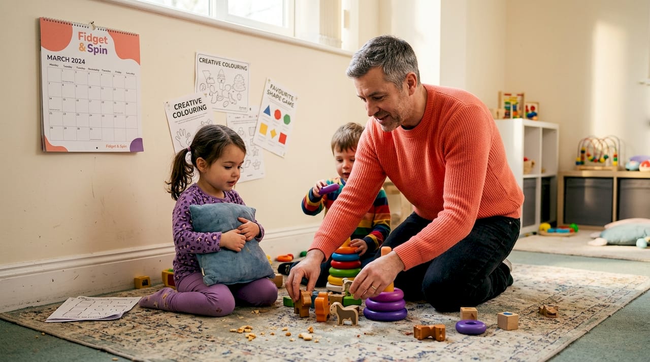 Sensory playgroup leader sets routine for kids