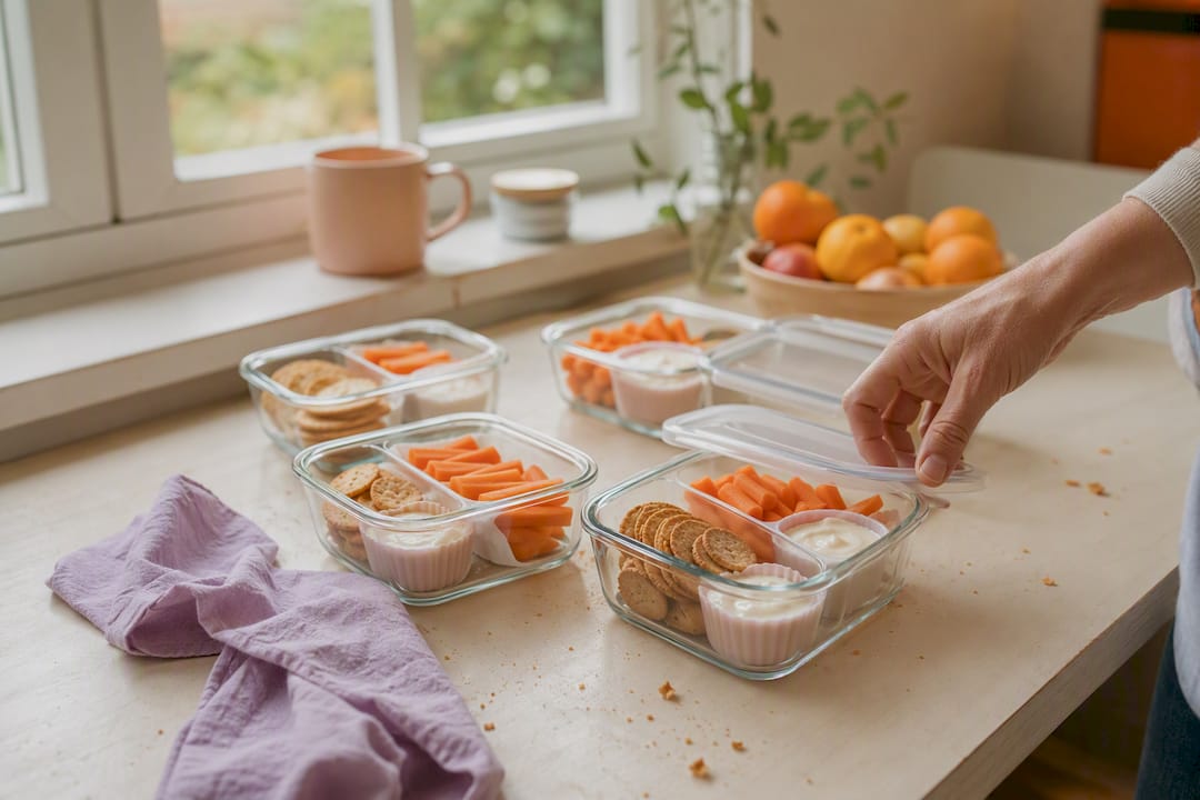 Batch-prepared labelled food portions for SEN party
