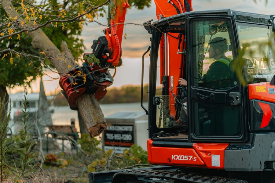 Shoreline excavation and land clearing at a Kawartha Lakes waterfront by TEG Contracting
