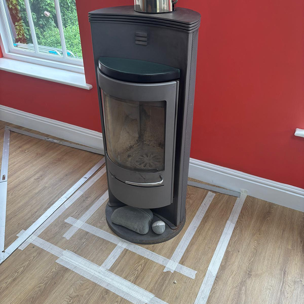 Newly installed log burner
