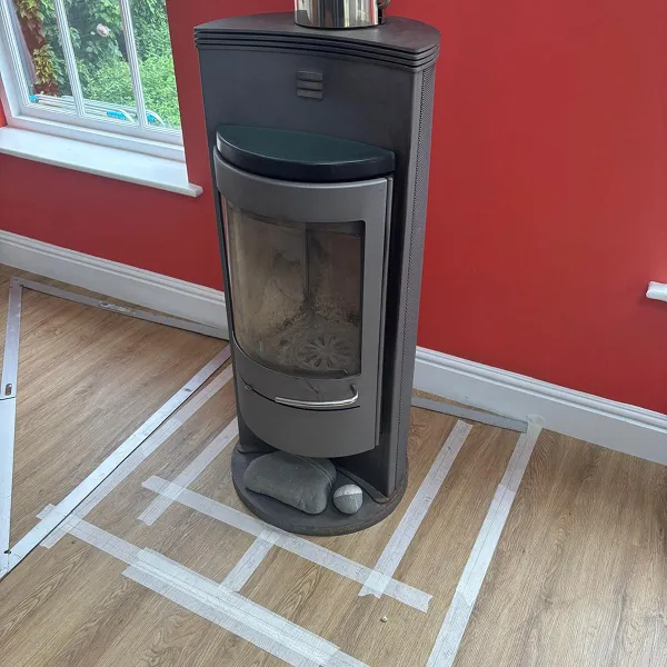 Newly installed log burner