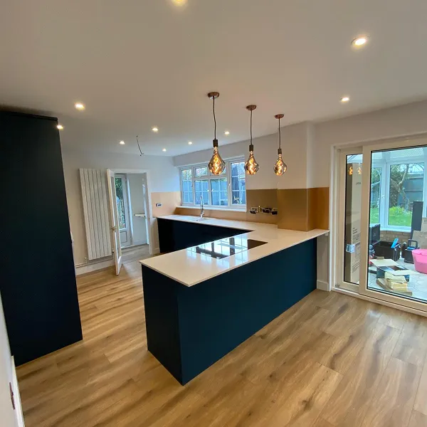 New navy kitchen