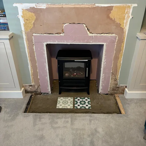 Fireplace installation