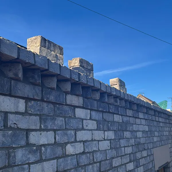 Brickwork on top of a structure