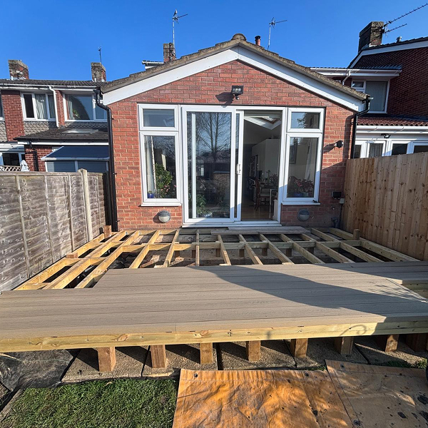 Maintenance of wooden decking area