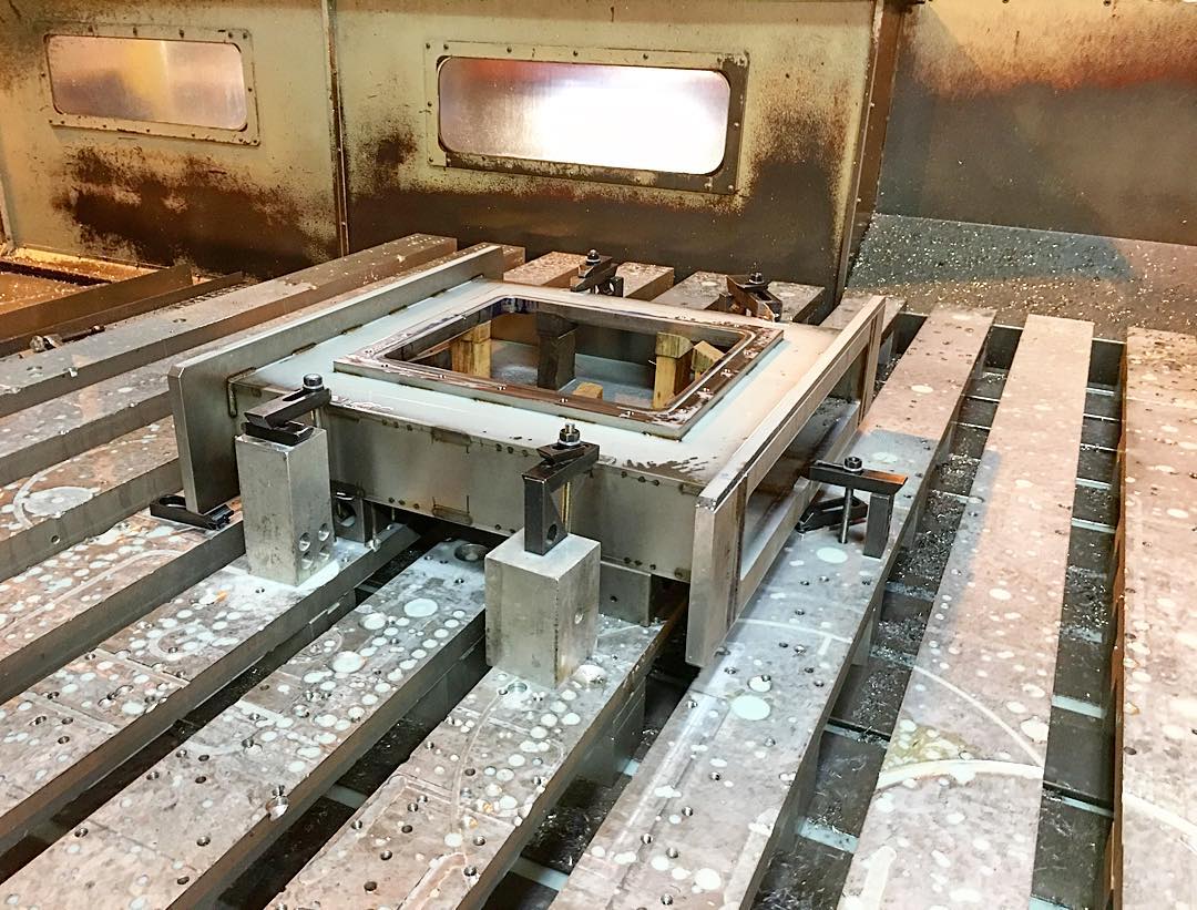 DFM review of machined aluminum housing at IMT Precision's Hayward facility