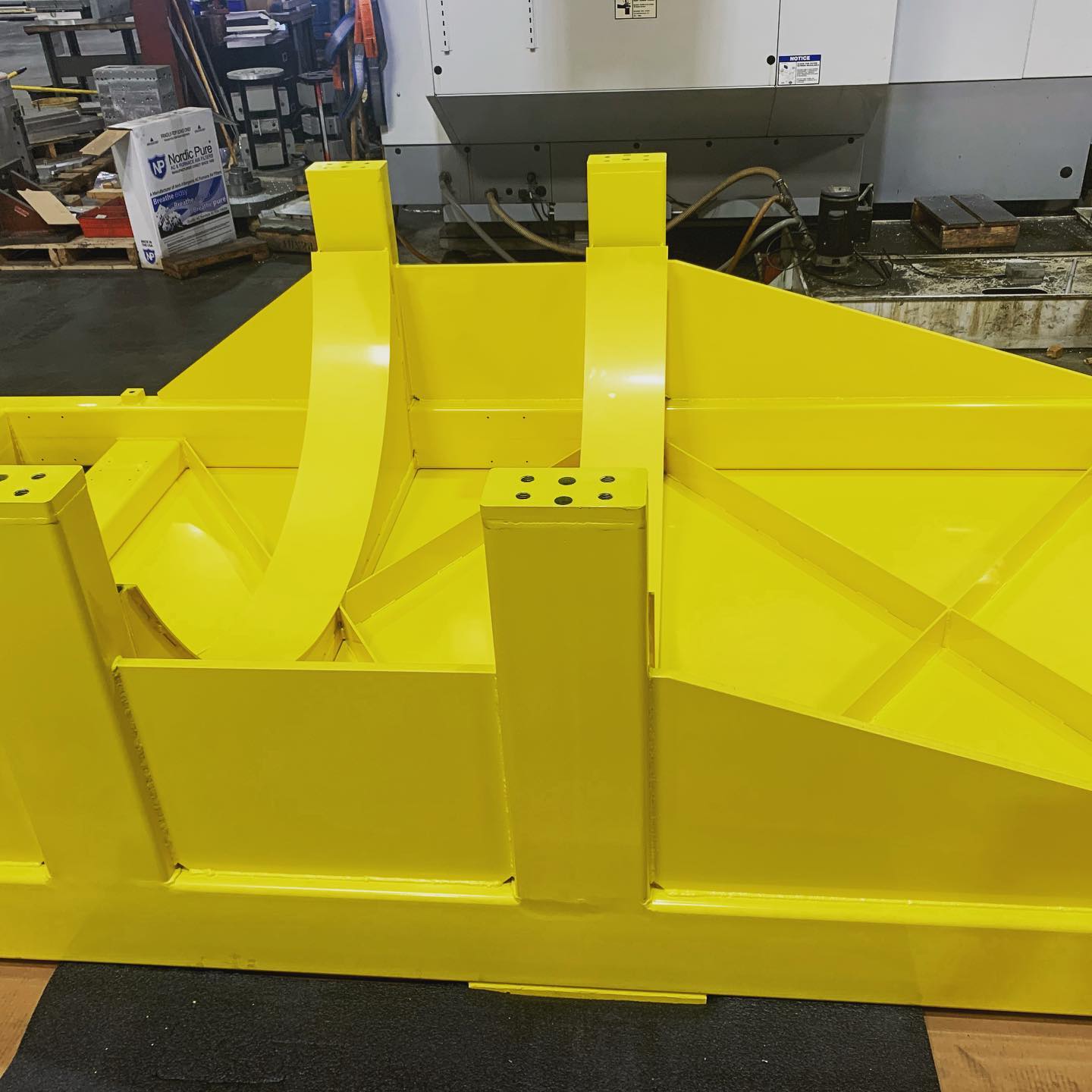 Large-format CNC machining of structural aerospace component