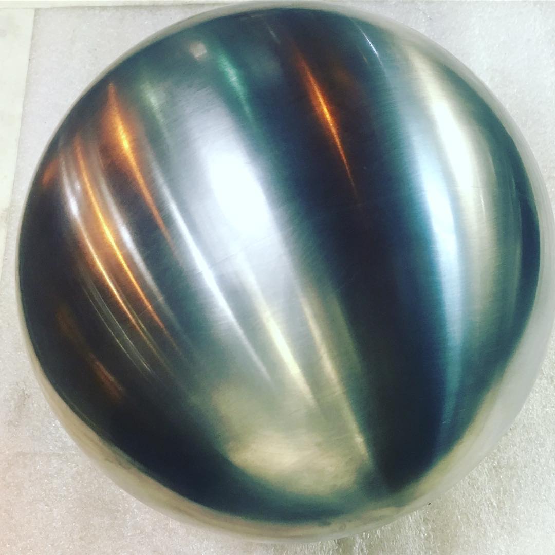 Precision part under CMM probe verification