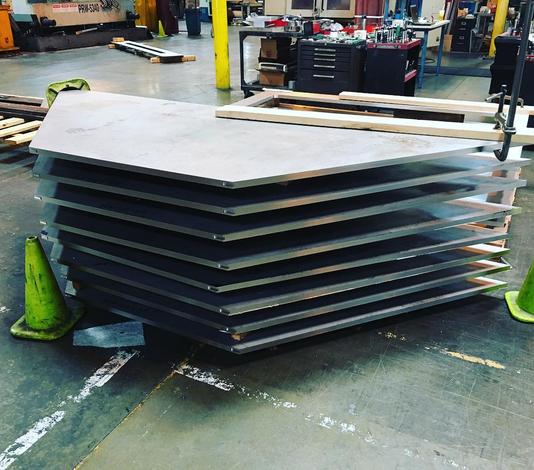 Large CNC-milled structural component at IMT Precision