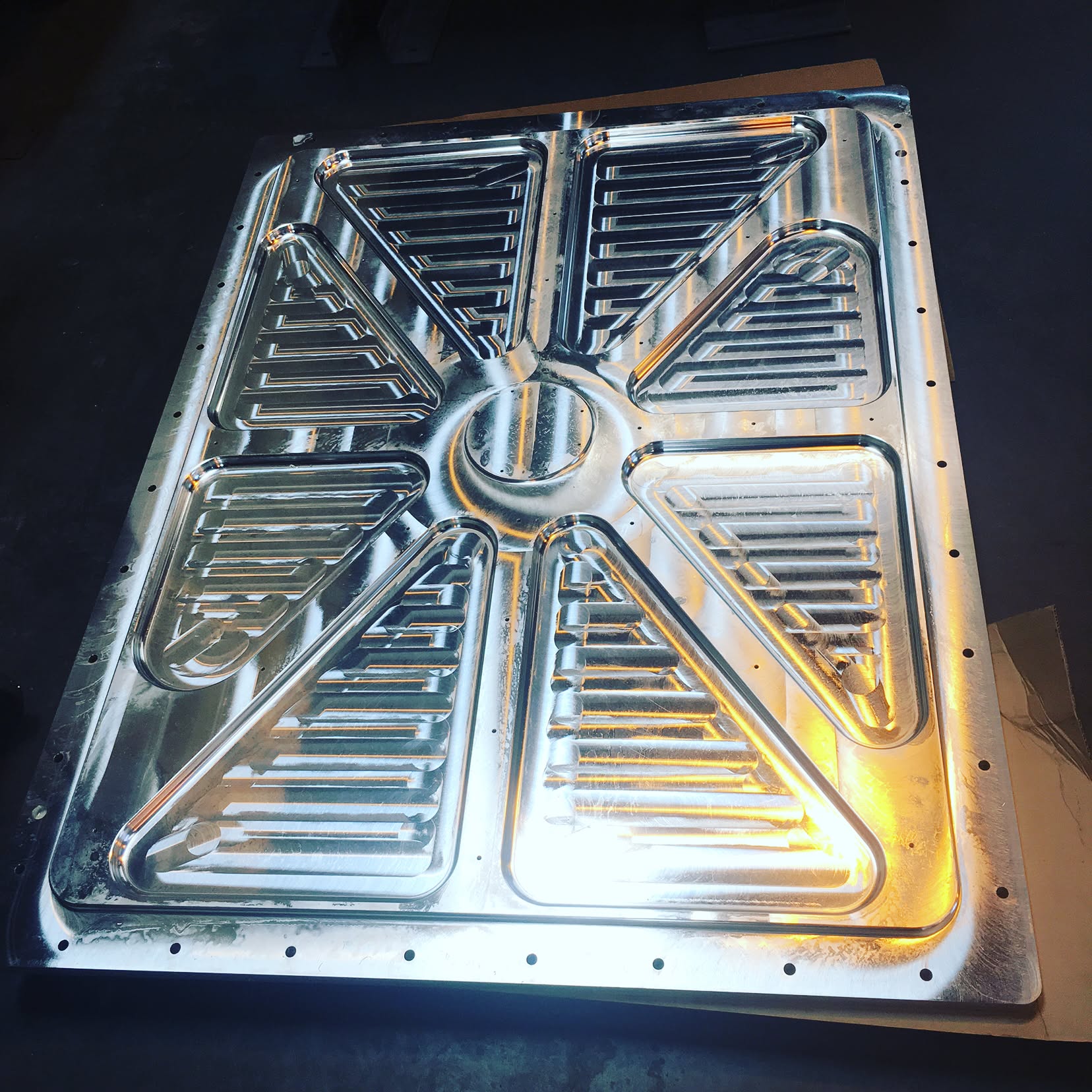 Finished precision CNC part ready for inspection