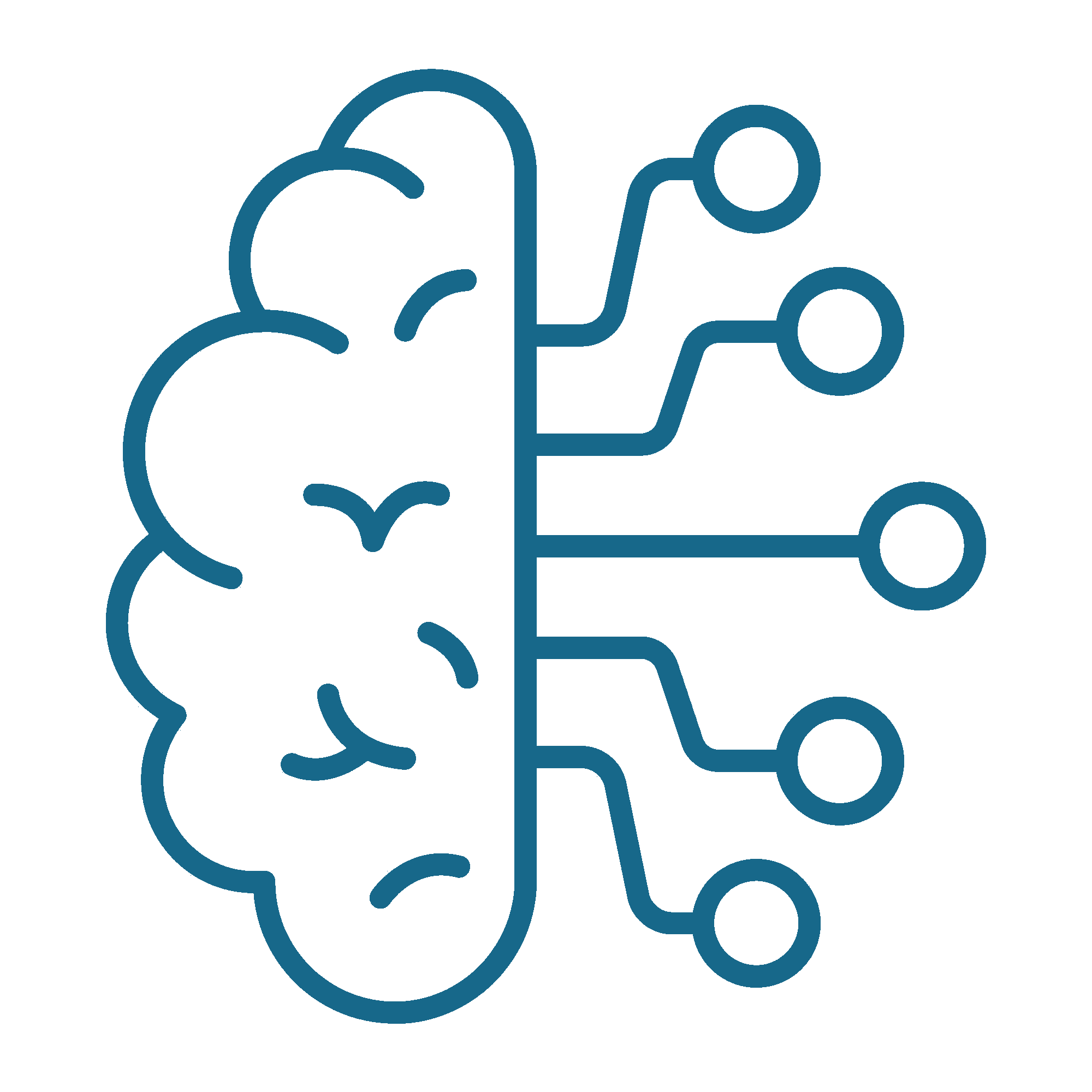 Circuit brain icon representing biotechnology industry