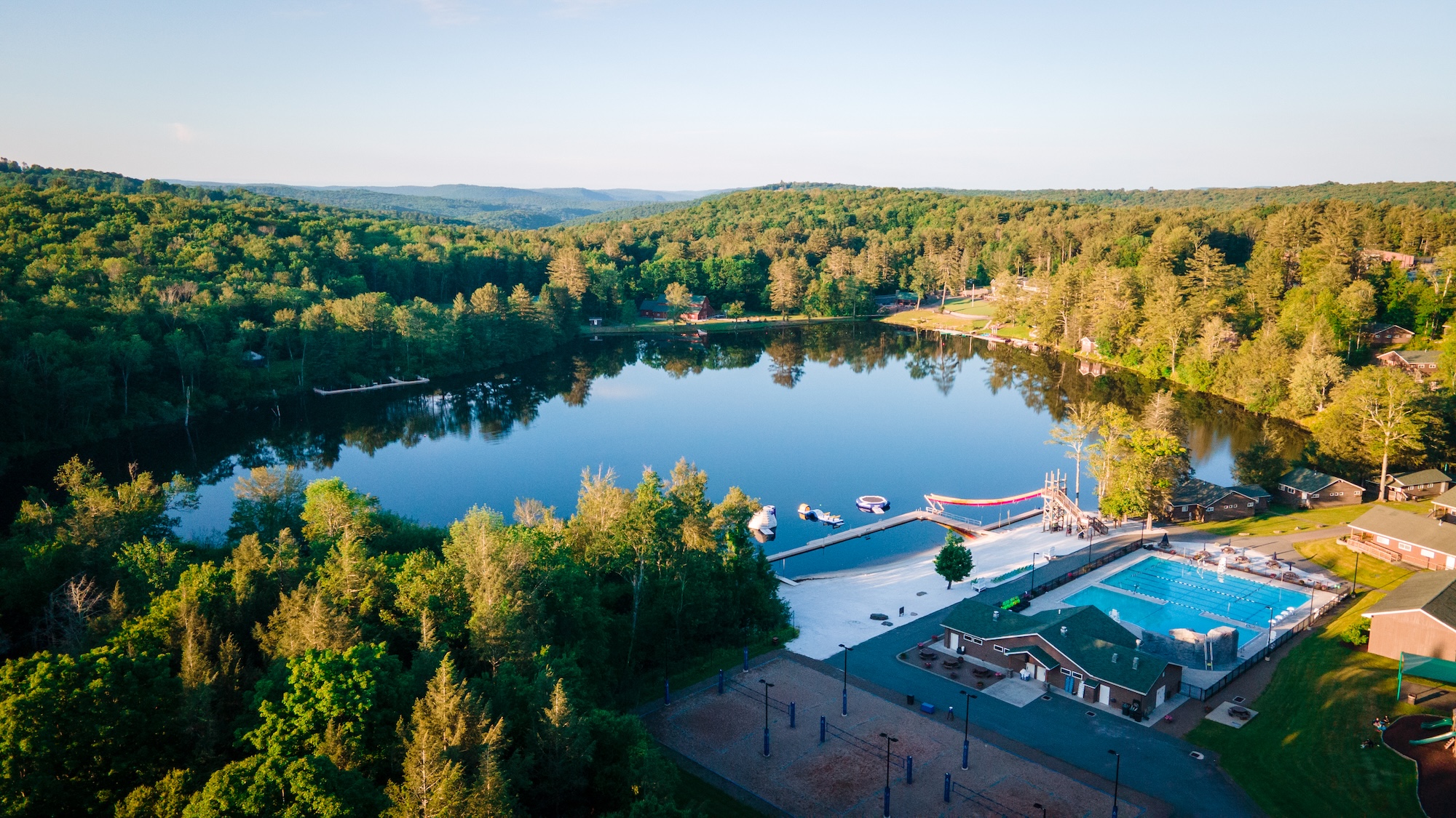 The Acres, Allaway’s 400-acre campus in the Pocono Mountains, Pennsylvania