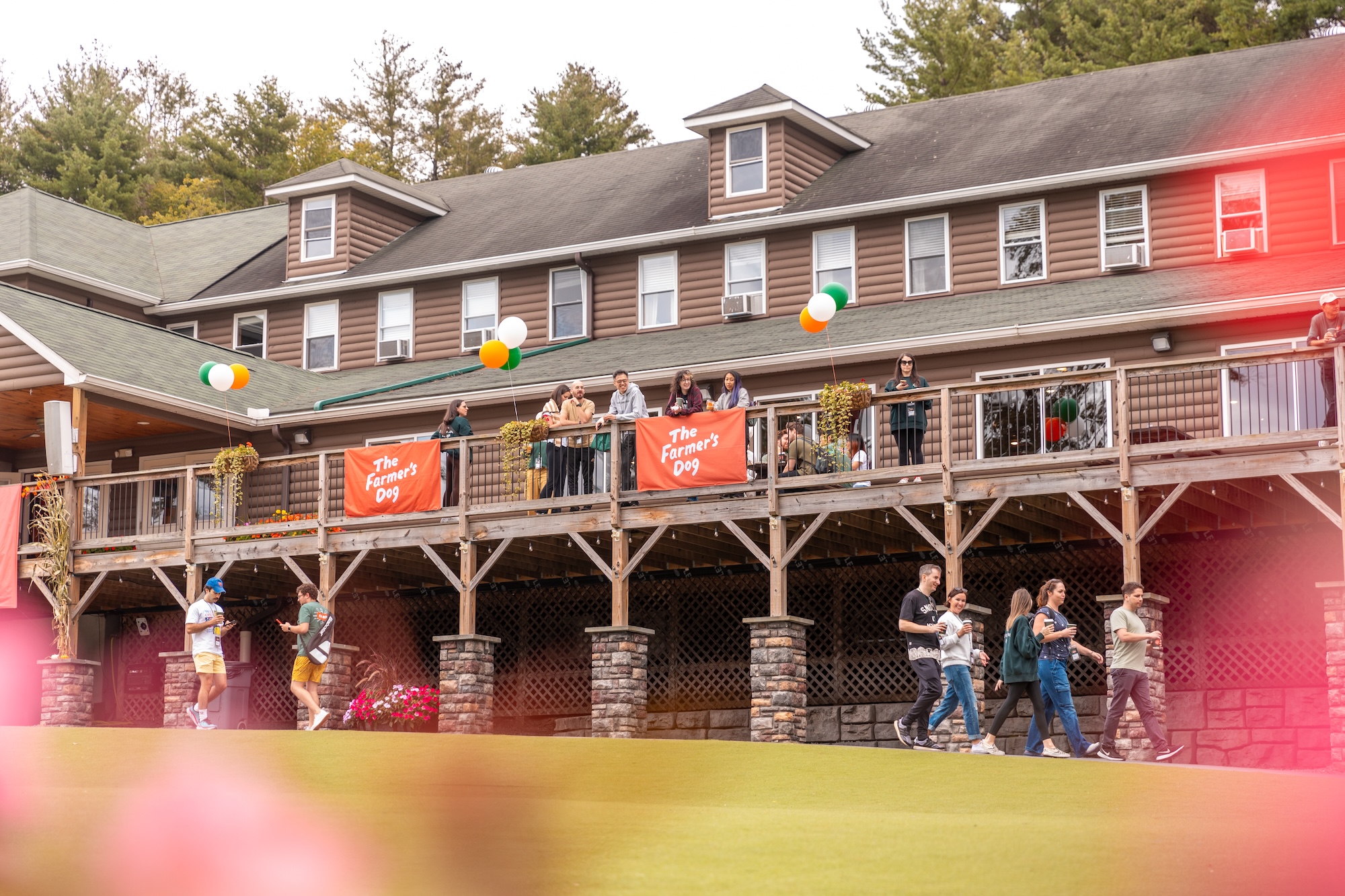 Branded signage at a The Farmer’s Dog retreat, produced by Allaway