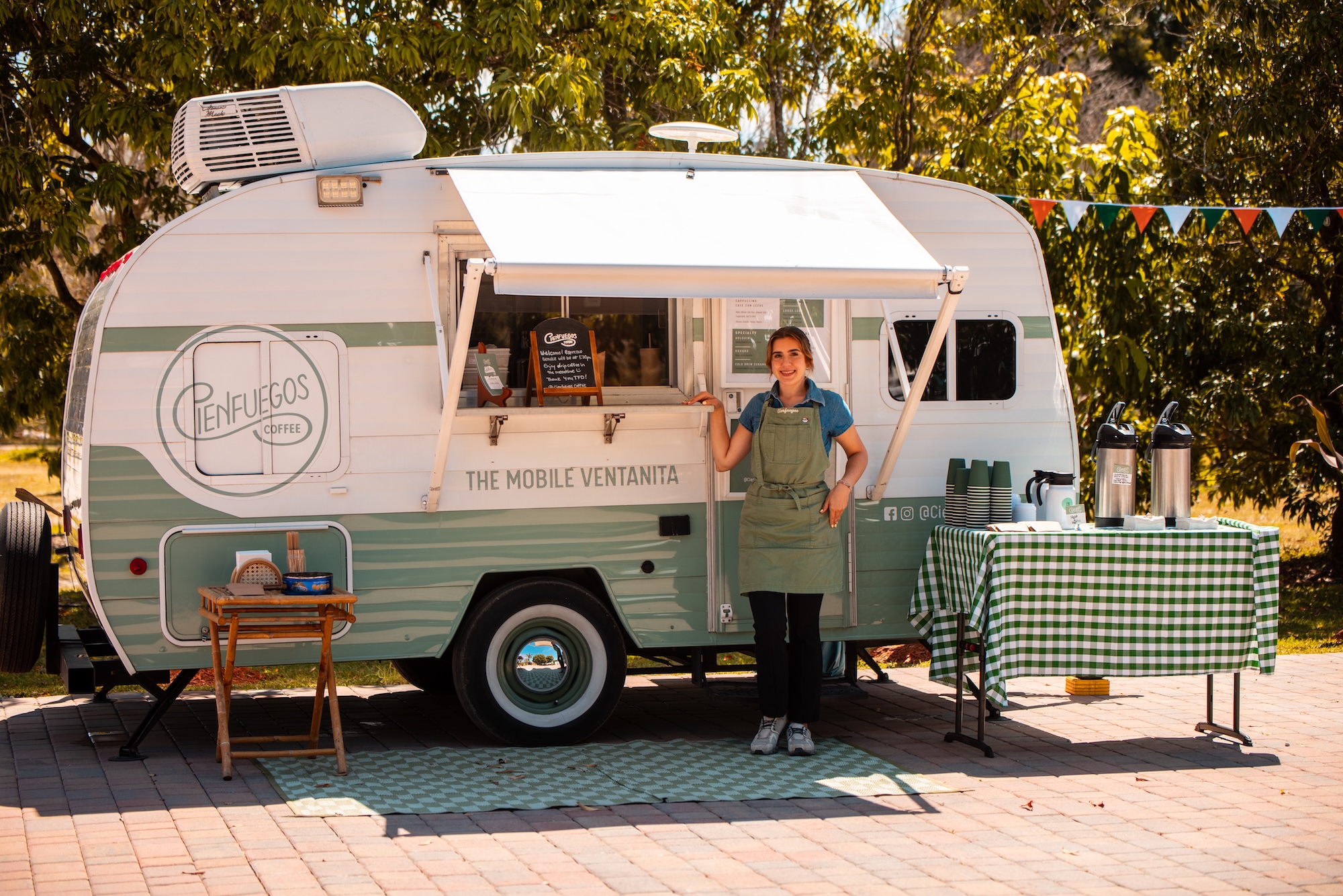 A curated on-site vendor setup at an Allaway-produced event