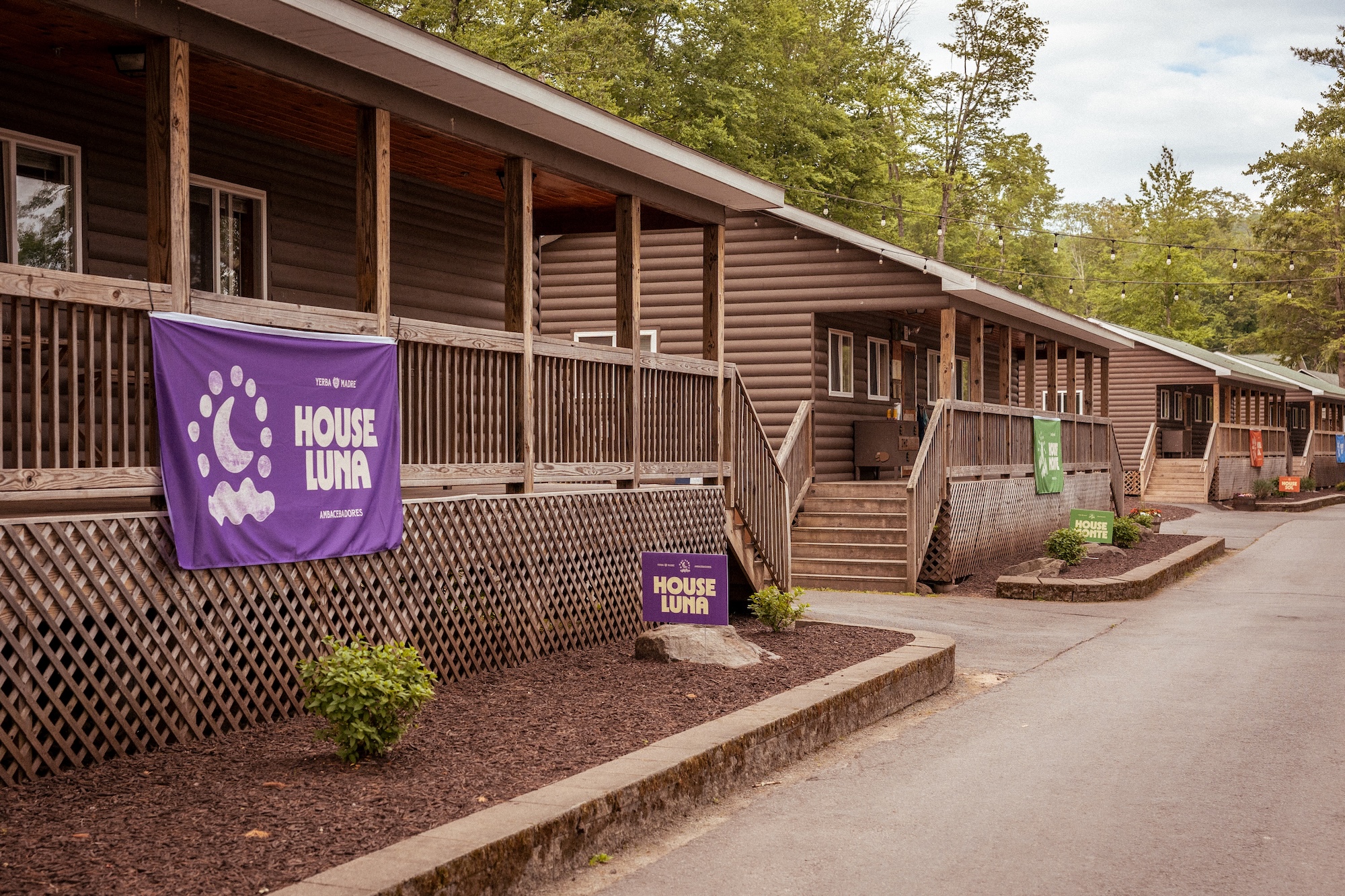Environmental graphics at Camp Yerba, The Acres, produced by Allaway