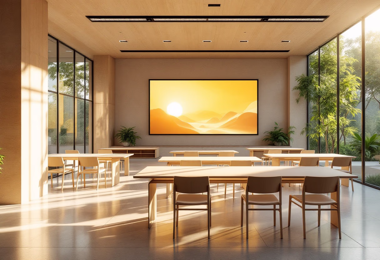 futuristic classroom setting