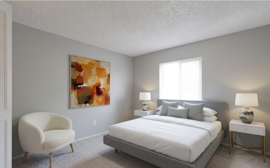 Empty bedroom with window
