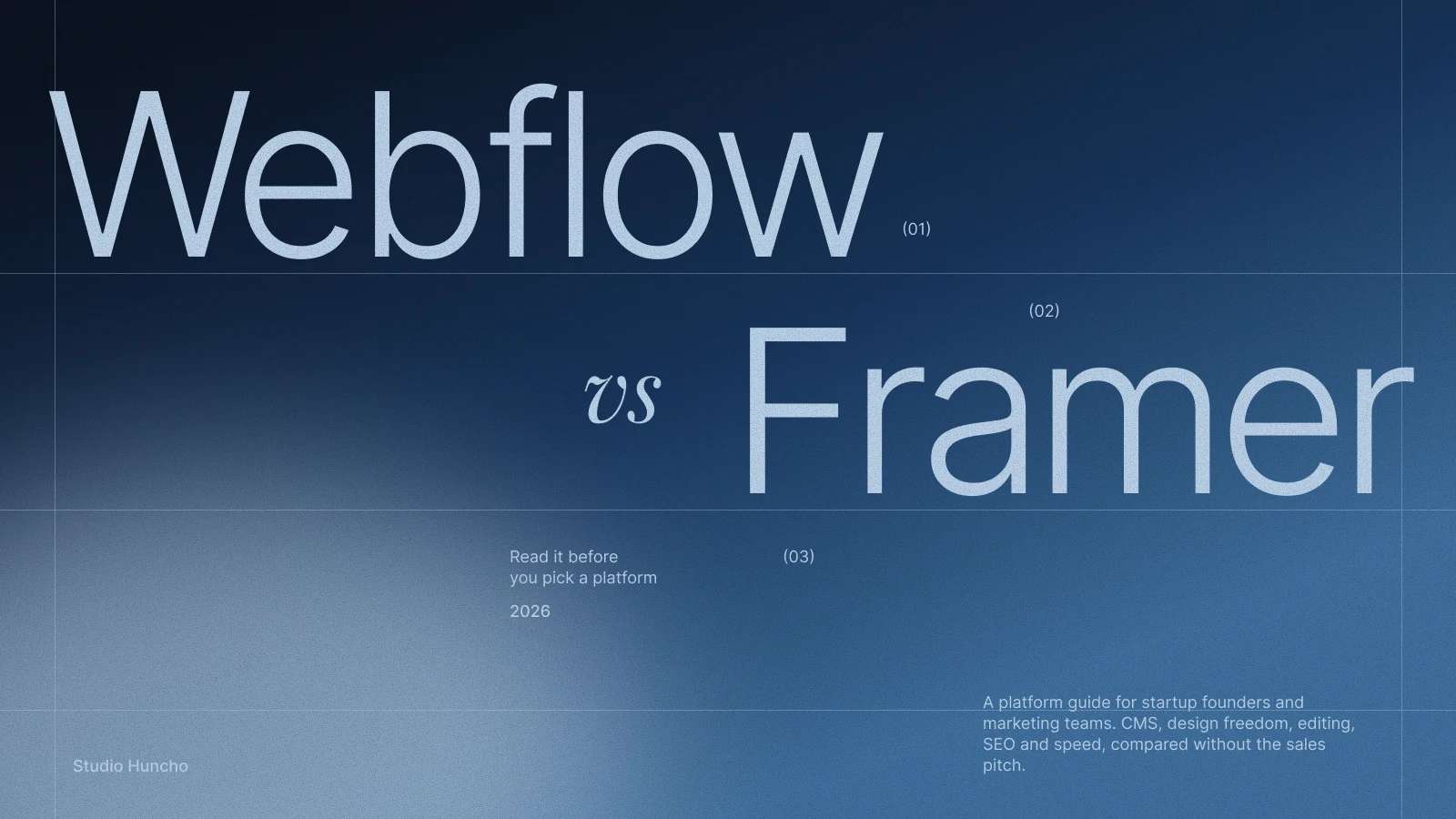 Webflow vs Framer for Startups (2026) | Studio Huncho blog