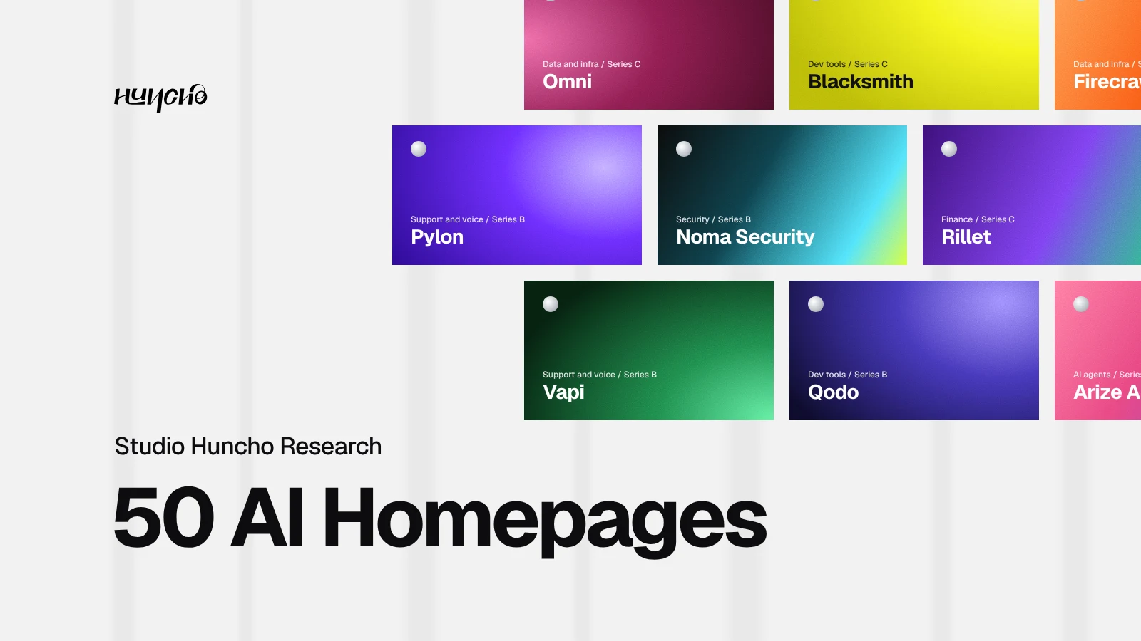 We Studied 50 AI Startup Homepages | Studio Huncho research