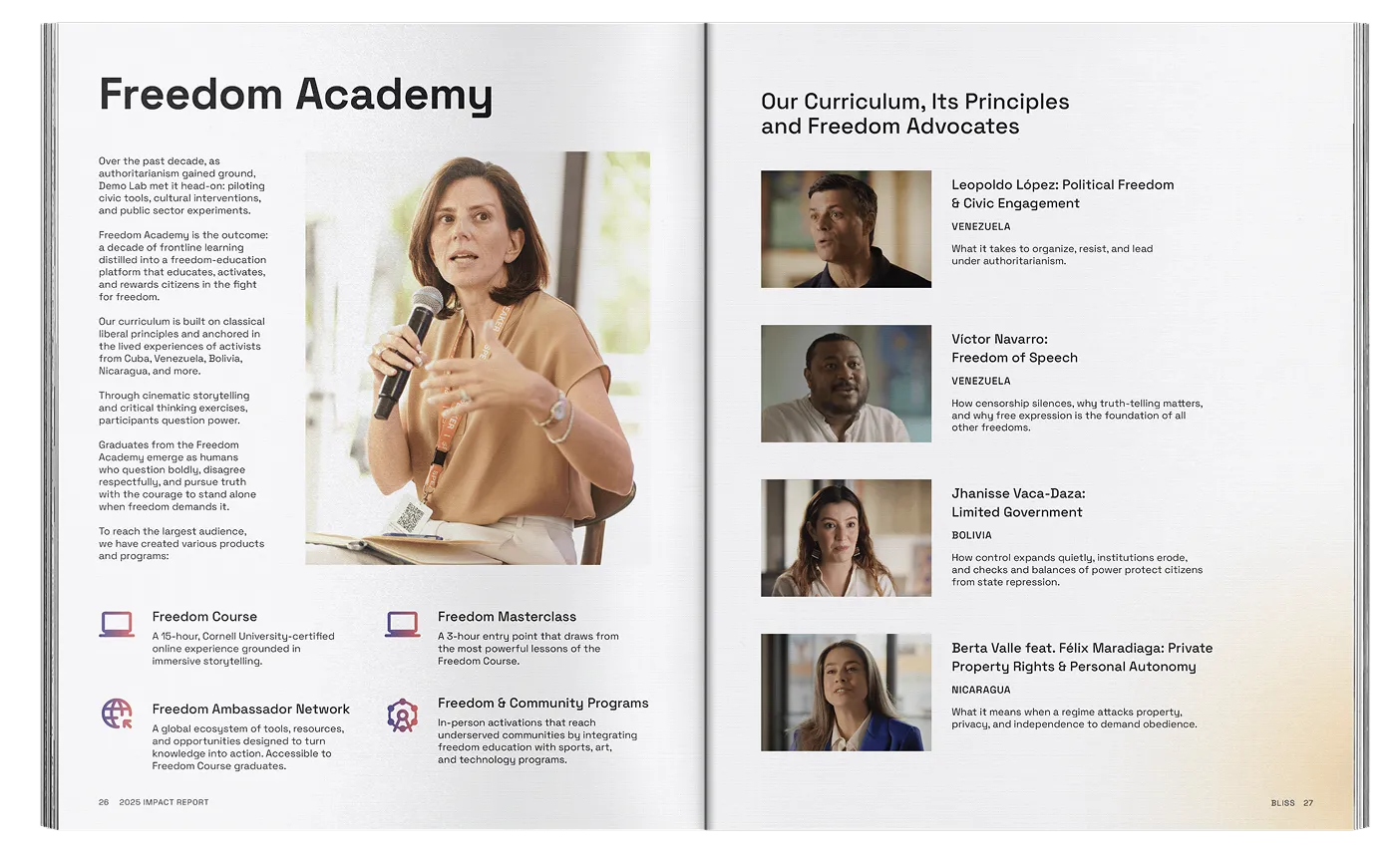 Collage of magazine and brochure pages with text, photos, and illustrations about brands and growth.