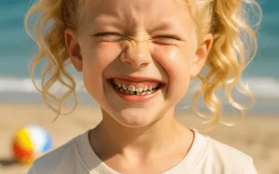 Smiling child before an early orthodontic evaluation at Kendrick Orthodontics