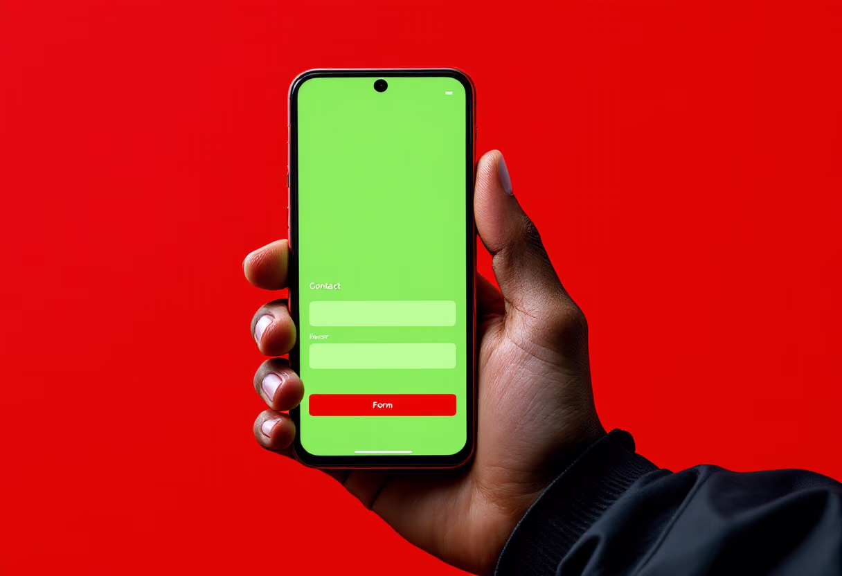 image of a contact form on a screen (for an ai biotech company)