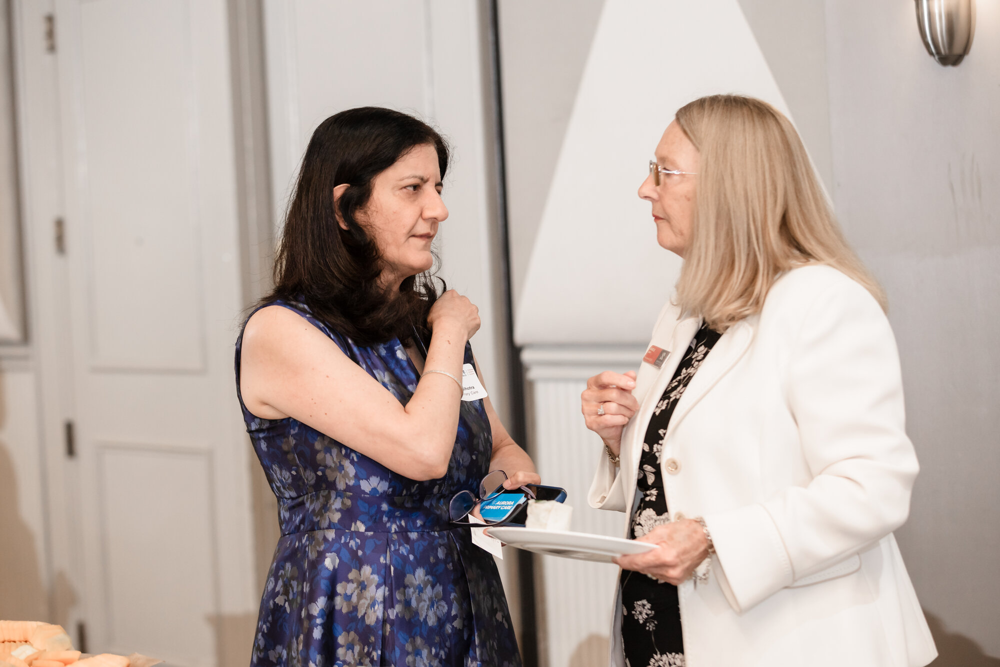 Dr. Mudita Malhotra in conversation with GRCC President & CEO Marji Graf at the Women's Leadership Conference