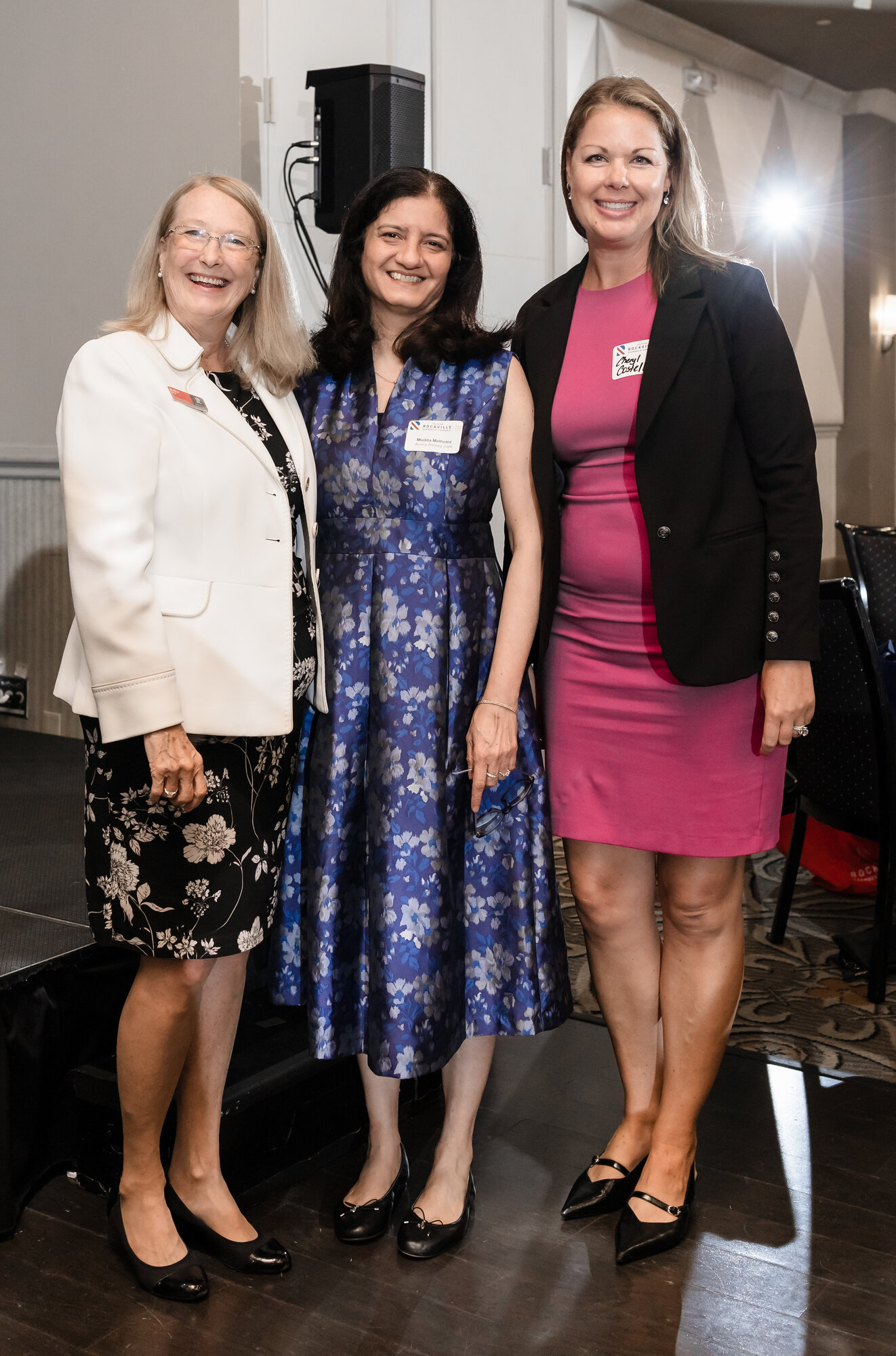 Dr. Mudita Malhotra with GRCC President & CEO Marji Graf and Cheryl Costello, CEO of CosTELLo Your Story, at the Women's Leadership Conference