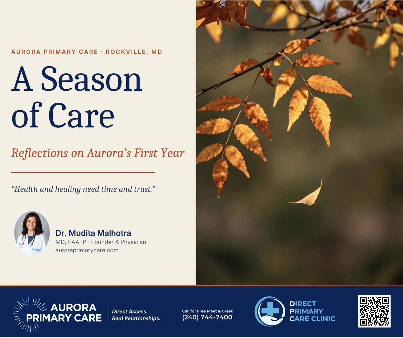 A Season of Care: Reflections on Aurora’s First Year