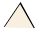 Equilateral triangle with beige fill and black border on white background.