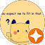 Yellow Pikachu with a happy expression and an orange star icon on the bottom right.