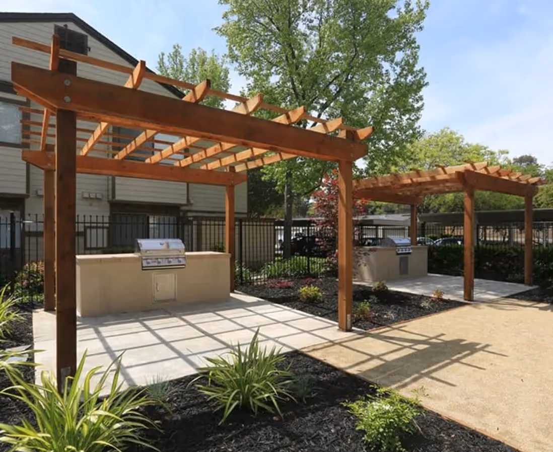 Outdoor BBQ area