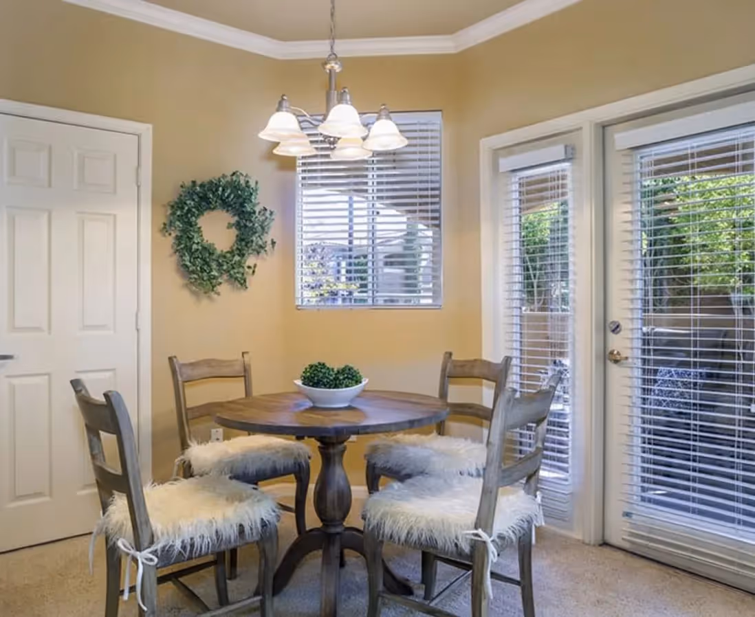 Furnished dining room