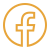 Facebook logo icon in gold outline on white background